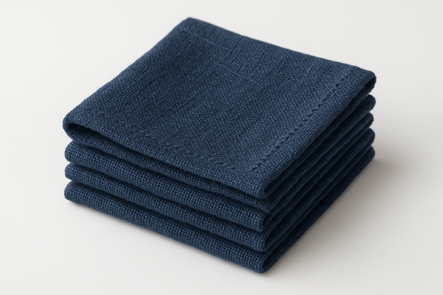 Navy blue linen face wash towels size 5X5