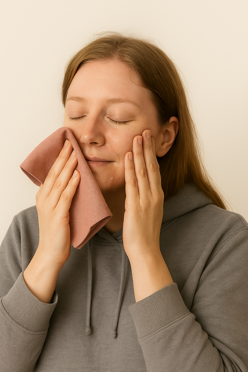 Plush Pink Linen Face Towels